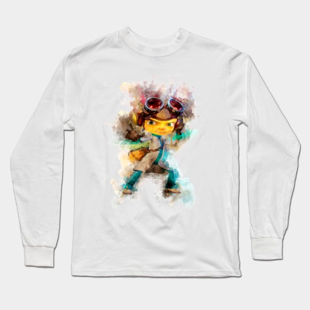 Razputin - Psychonauts 2 (Watercolor) Long Sleeve T-Shirt by Stylizing4You